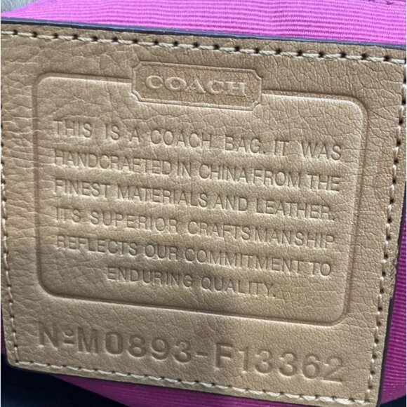 Coach Signature Rugby Duffle with Pink Stripe in Khaki - Picture 12 of 12